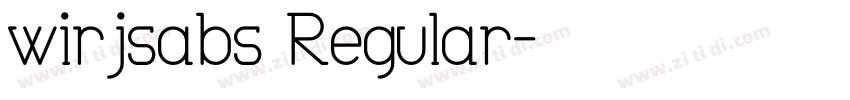 wirjsabs Regular字体转换